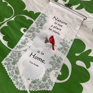 Cardinal banner for nature lovers - ready to hang
